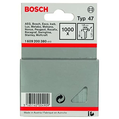 Bosch 1609200380 - Chiodi, 1000 pz, 28 mm
