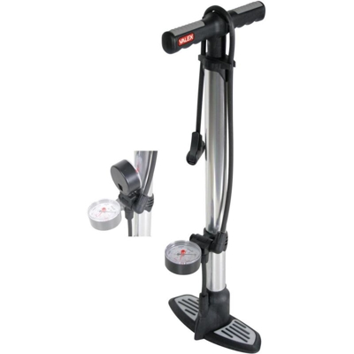 Pompa Per Bici In Alluminio Con Manometro Diametro Tubo 3,8 Cm Codice 1372031 - VALEX