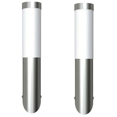 2 Lampioncini moderni da giardino acciaio inox per esterni ed interni - VIDAXL