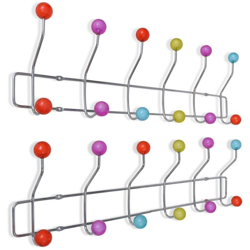 Appendino a Muro Colorato con 12 Ganci 2 pz - VIDAXL precio