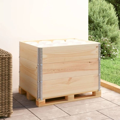 Collari per Pallet 3 pz 60x80 cm in Legno Massello di Pino - VIDAXL