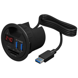 Hub USB 3.0 con 2 Lettori di Schede Funzione di Carica + Display a LED precio