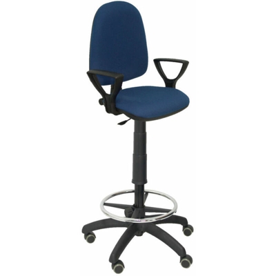 Piqueras Y Crespo - Sgabello ayna bali blu blu navy bracci fissi ruote per parquet