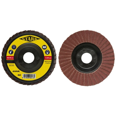 Disco abrasivo a lamelle 115 x 22 mm grana 100 10 pezzi - Stark