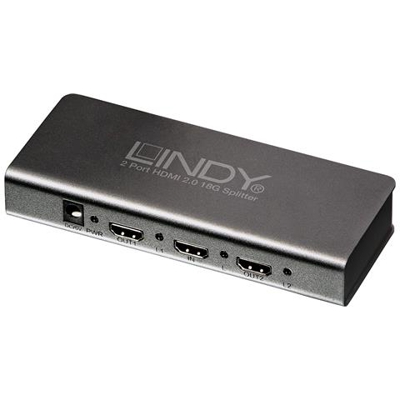 Splitter HDMI 2.0 4K60 UHD HDR 18GBit / s 2 Porte