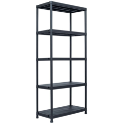 Scaffale Nero 500 kg 90x60x180 cm in Plastica - VIDAXL en oferta