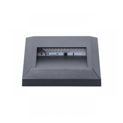 segna passo led 1,1 watt 20000 ore 220-240 volt CE IP65 bianco freddo esterno grigio quadrato kan 22770 - KANLUX características