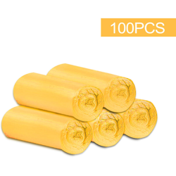 100pcs, sacchetti di rifiuti immondizia monouso, breakpoint sacchetto una volta la pulizia giallo 45 * 50cm - ASUPERMALL precio