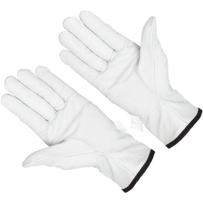 Guanti Fiore Vitello Bianco Orlato da Lavori Pesanti (PROMO 4 PACK)-taglia XL STI