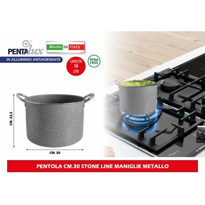 Pentola Cm.30 Stone Line Maniglie Metallo - BIGHOUSE IT