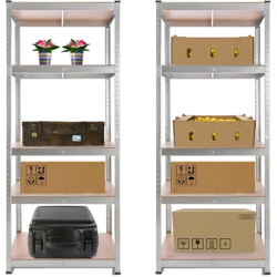 2x Scaffale per Carichi Pesanti 875kg Ripiano Seminterrato 180x75x45cm - Arebos precio