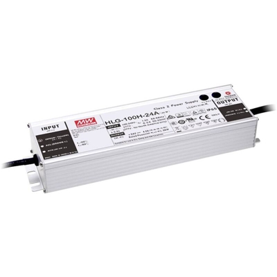 HLG-100H-24B Driver per LED, Trasformatore per LED Tensione costante, Corrente costante 96 W 4 A 12 - 24 V/DC - Mean Well