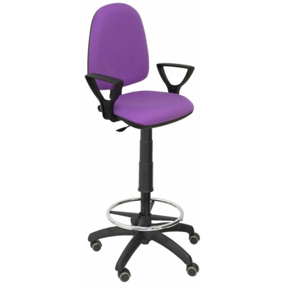 Piqueras Y Crespo - Sgabello ayna bali lilla con bracci fissi ruote per parquet