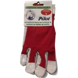 Guanti da lavoro Pelle di Vitello e Cotone antinfortuni ca meccanica giardino Taglia 9 L - STI en oferta