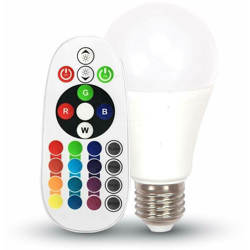 Lampadina LED V-TAC E27 6W A60 RGB+W con Telecomando 3000K en oferta