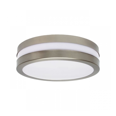 Kanlux - plafoniera cromo opaco 2 luci 220-240 volt CE E27 II classe IP44 interno ed esterno tondo kan 08980