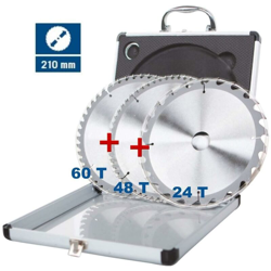 KIT 3 LAME CIRCOLARE SCHEPPACH TCT Ø210mm X TRONCATRICI X LEGNO PVC ALLUMINIO precio