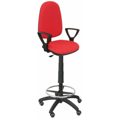 Piqueras Y Crespo - Sgabello ayna bali rosso rosso sgabello ayna braccia fisse ruote per parquet