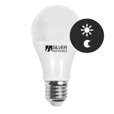Lampadina SENSORE LED E27 7W 3000K Giorno/Notte - SILVER