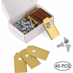 45 x lame in titanio per tutti i robot tosaerba Husqvarn / Automower / Yardforce / Gardena (3g-0,75 mm) con 45 viti, lame di ricambio per modelli en oferta