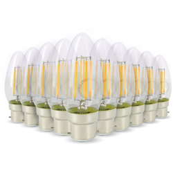 Set di 10 lampadine a LED a filamento di fiamma 4w 40W Base B22 bianco caldo 2700K - ECLAIRAGE DESIGN características