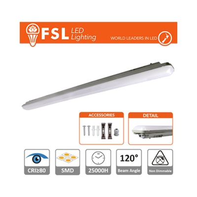 plafoniera stagna 120° 220-240 volt 36 watt A+ CE IP65 bianco naturale no lif flfsb18136w4k - FSL