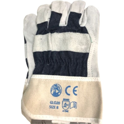 Guanti Crosta Bovino e Cotone Antinfortuni ca lavoro meccanica Taglia 10 - XL - STI