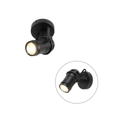 Movie - Industriale - Acciaio - Nero - Cilindro/Tondo Max. 1 x Watt - Qazqa precio