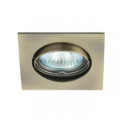 faretto incasso quadrato 75 mm CE GX5,3 IP20 interno orientabile ottone opaco kan 02554 - KANLUX características