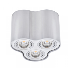Kanlux - faretto lampada da soffitto spot tondo 220-240 volt 3 luci CE GU10 IP20 grigio interno orientabile kan 25802 precio