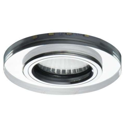 faretto incasso vetro con decoro led 220-240 volt 70 mm CE GU10 argento bianco freddo fisso interno tondo vetro kan 24416 - KANLUX