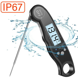 Termometro digitale per alimenti - impermeabile - Lettura istantanea - Per cucinare, birra, latte, bistecche, al coperto - BBQ - Langray en oferta