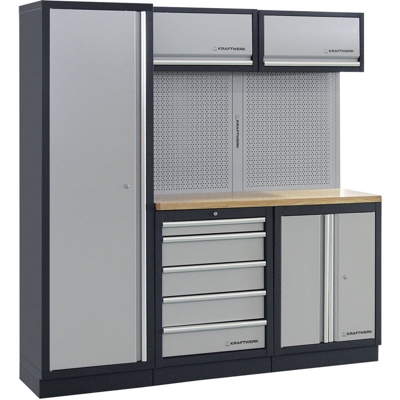 parete da officina a 3 elementi con piano in multistrato - KRAFTWERK