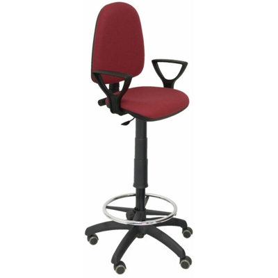 Piqueras Y Crespo - Sgabello ayna bali bordeaux a bracci fissi ruote per parquet