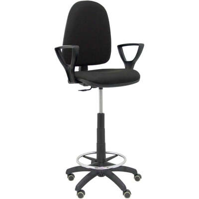 Piqueras Y Crespo - Sgabello ayna bali nero sgabello a bracci fissi ruote per parquet