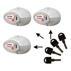 TRIS 3 Lucchetti Furgone Bloccaporta Antifurto Daken Noval VANO DI CARICO en oferta