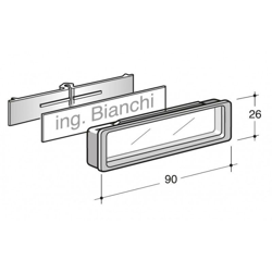 Kit vetrino portanome 90x27 bianco 90-027 per cassetta postale per serie Open Air 300 - SILMEC precio