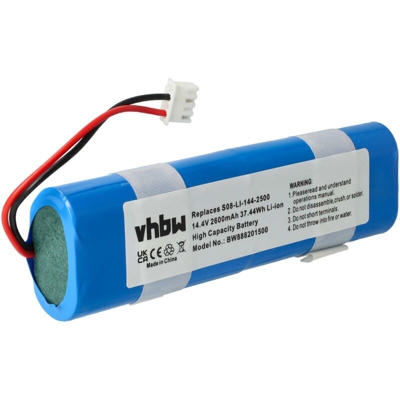 vhbw batteria sostituisce Ecovacs S08-LI-144-2500 per aspirapolvere home cleaner (2600mAh, 14,4V, Li-Ion)