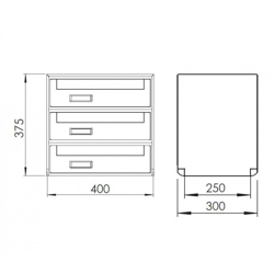 Casellario postale alluminio passante SC6 3 posti alluminio silver da 3 posti - SILMEC características