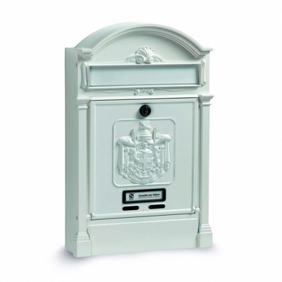 Cassetta postale per rivista Poste Regie alluminio pressofuso bianco RAL 9010 - SILMEC