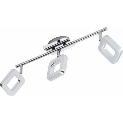 Briloner Leuchten Plafoniera con 3 Faretti LED Integrata, 4 W, Argento [Classe di efficienza energetica A+]