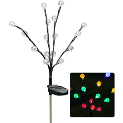 16 LED Luci solari Rotonda Palla da giardino a forma di palo Luce multicolore Percorso passerella Patio Illuminazione solare Impermeabile Paesaggio características