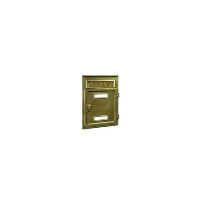 Frontale in ottone con porta e buca lettere S675 ottone lucido trattato verniciato trasparente - SILMEC