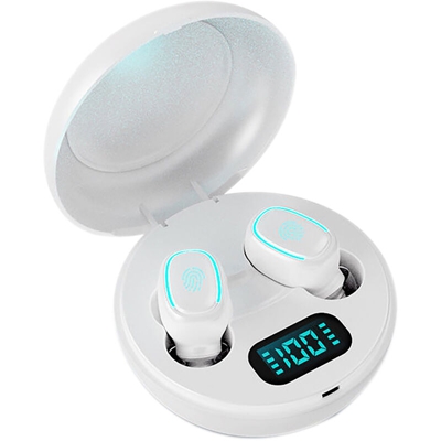 A10 TWS5.0 BT vivavoce auricolare paraorecchie in contatto dell'acqua Resistenza LED sensibile al tocco Binaural altoparlante IPX4, bianco