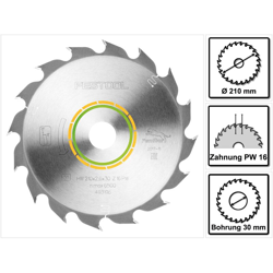 Lama per sega circolare Panther HW 210 x 30 x 2,6 PW16 210 mm - 16 denti ( 493196 ) - Festool en oferta