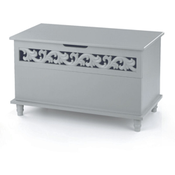 Ikayaa Cassapanca portaoggetti moderna rettangolare Cassapanca portaoggetti grande con fodera per giocattoli, grigia precio