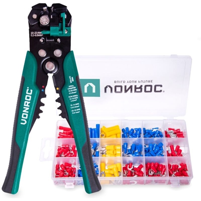 Spelafili|Crimpatrice automatica professionale. Include Set di accessori da 270 pezzi - Vonroc