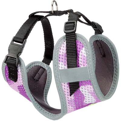 NIKITA P FASHION Pettorina tecnica in nylon traspirante per cani. Cuciture riflettenti. In varie misure e colori.. Variante XS - Misure: A: 19÷26 cm