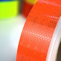NASTRO ADESIVO RIFRANGENTE PRISMATICO ARANCIO FLUO | 50 mm x 22,5 mt - NCB precio