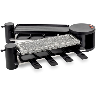 Raclette e piatra di cottura 360° RP360 1200W Nero - H.koenig